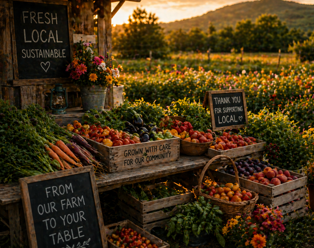 Herbs at farm stand